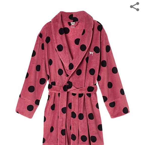 VS Pink Polka Dot Robe - Picture 2 of 4